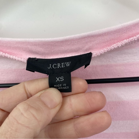 J. Crew Knit Pink Stripe Midi Dress Extra Small - Picture 4 of 6
